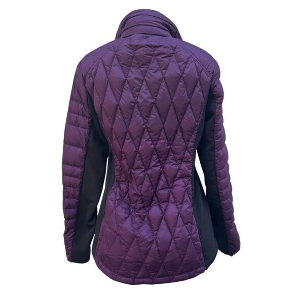 32 Degrees Heat Down Puffer Jacket Medium Purple Colorblock Quilted Full-zip - Picture 16 of 16